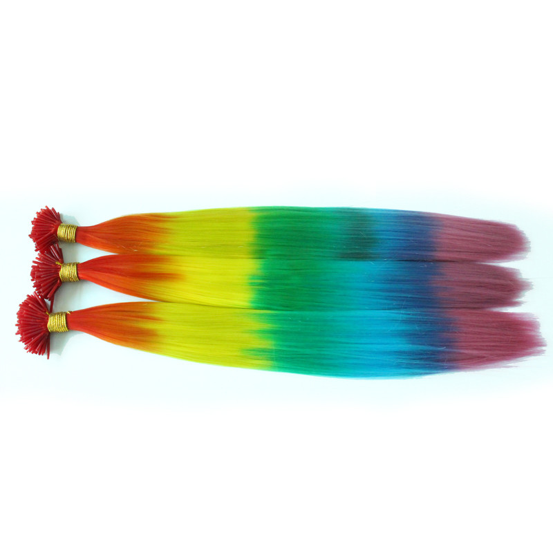 10-Pieceslot--40cm163939-Fashion-Womens-Rainbow-Colorful--Straight-Grizzly-Feather-Hair-Extensions---32364582308