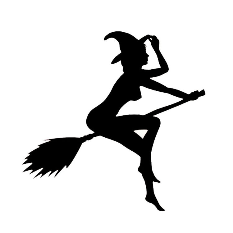 1211CM-FUNNY-SEXY-WITCH-LADY-GIR-Sexy-Witch-Lady-Car-Stickers-Car-Sticker-Decals-BlackSilver-CT-585-32596925341