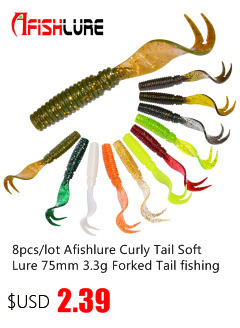 12pcslot-Afishlure-curly-tail-soft-worm-45mm-12g-artificial-Panfish-Crappie-Bream-Trout-crankbait-so-32718722334