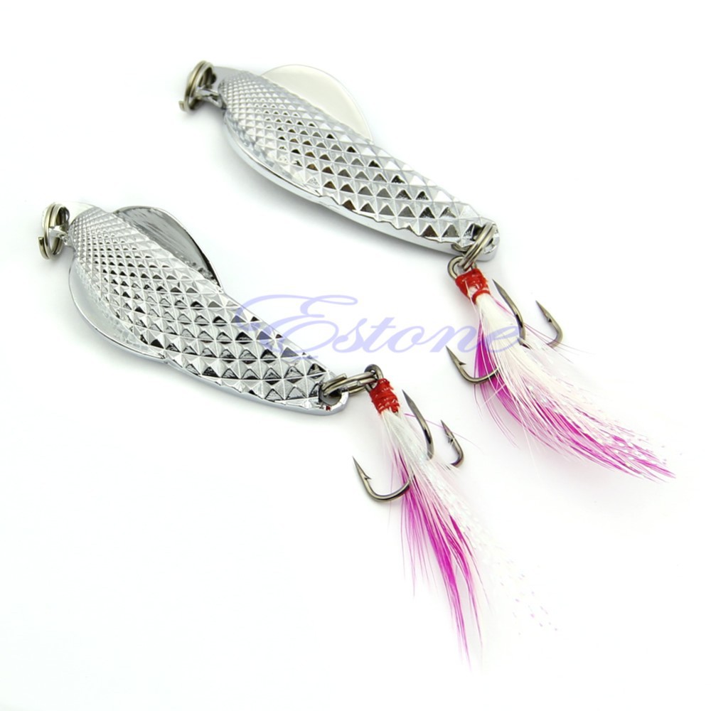 1pc-10g-100mm-Silver-Fishing-Lure-Gill-Paillette-Tackle-Treble-Hook-With-Feather-32300841390