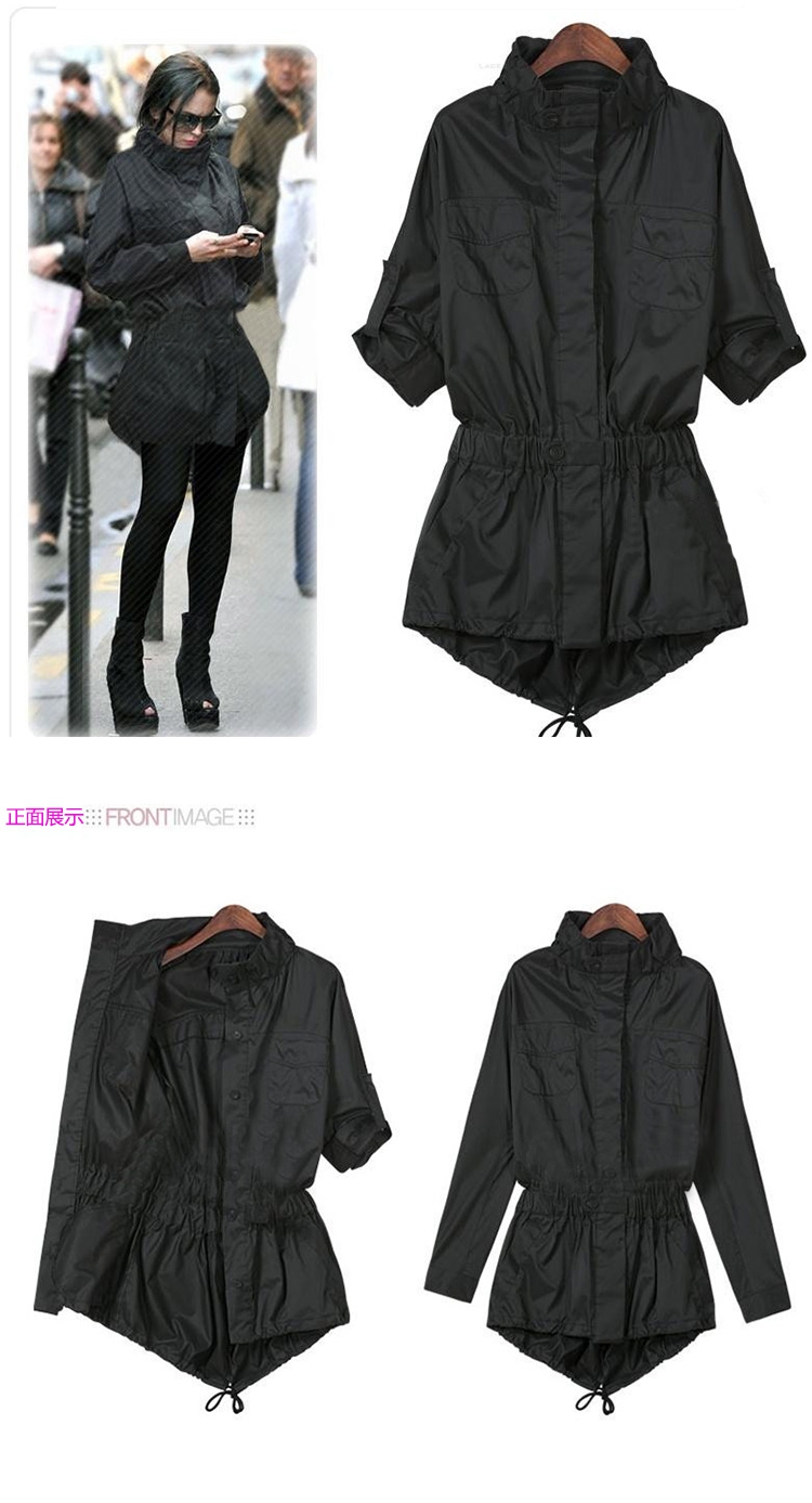 2015-Autumn-Style-Ladies-Single-Breasted-Long-Trench-Slim-Black-Long-Sleeve-Pockets-Women39s-Outwear-32509177798