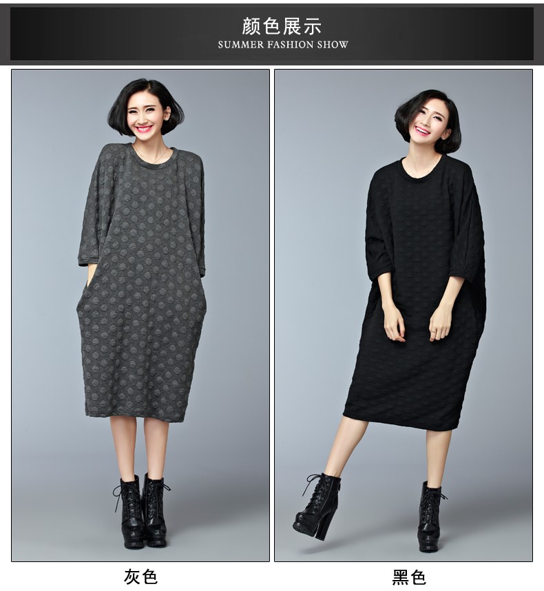 2015-Women39s-Dresses-European-Style-Casual-Winter-Thick-Cotton-Black-Gray-Plus-Size-Knee-Length-Dre-32515894505