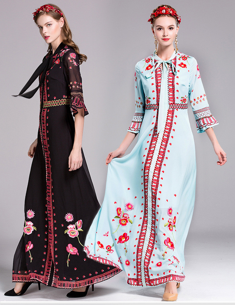 2016--Autumn-Women-Long-Dress-Long-Half-Flare-Sleeve-Ethnic-Print-Floor-Length-Maxi-Vintage-Bow-Long-32735814067