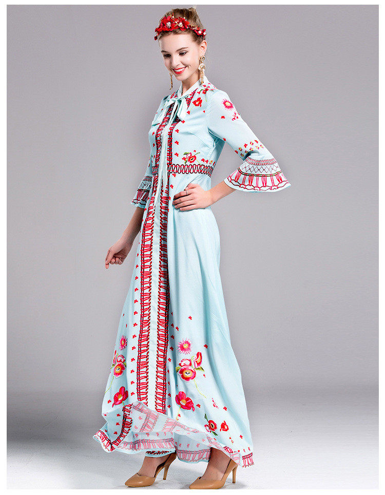 2016--Autumn-Women-Long-Dress-Long-Half-Flare-Sleeve-Ethnic-Print-Floor-Length-Maxi-Vintage-Bow-Long-32735814067