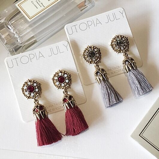 2016--Fashion-Vintage-Earrings-For-Women-Jewelry-Bright-Brick-Earrings--Flower-Ancient-Long-Tassel-D-32638411587