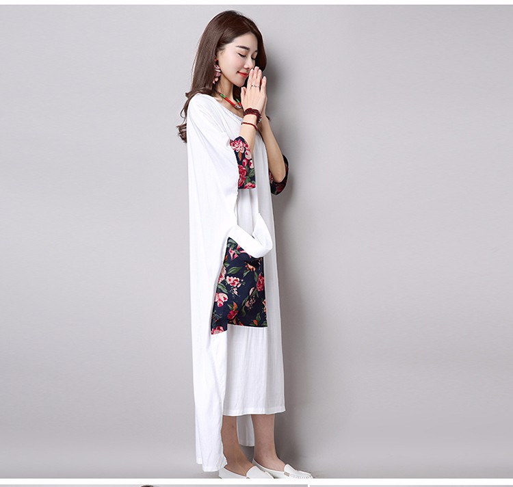 2016-Elegant-Shirt-Dresses-Women39s-Long-Shirt-Dresses-Chinese-Floral-Pocket-Short-Sleeve-Maxi-White-32703031694