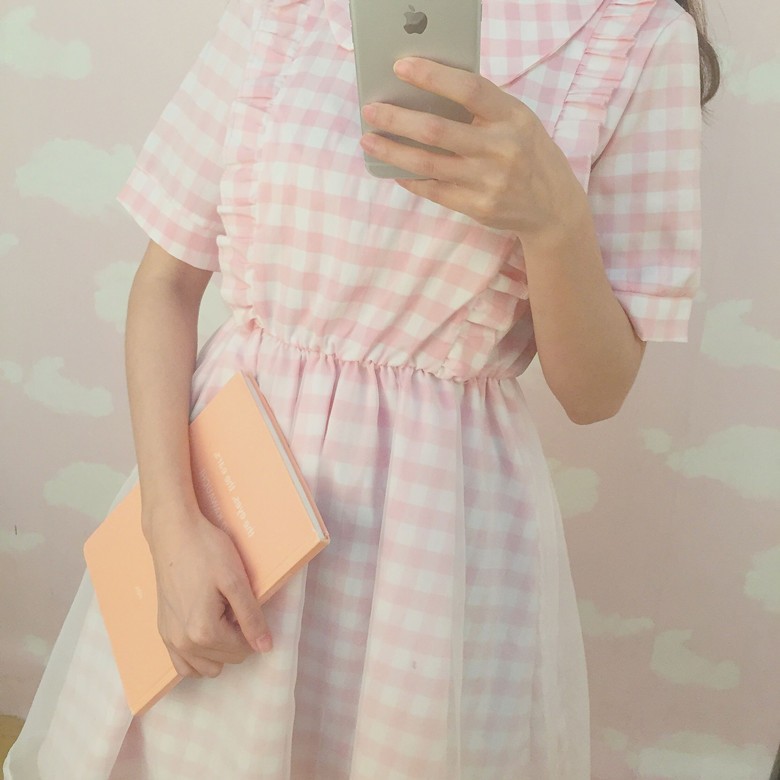 2016-NEW-Summer-Girls-Lolita-Pink-Plaid-Dress-Cotton-Fashion-Cute-Lovely-Shiny-Japanese-Brand-Korea--2005229594