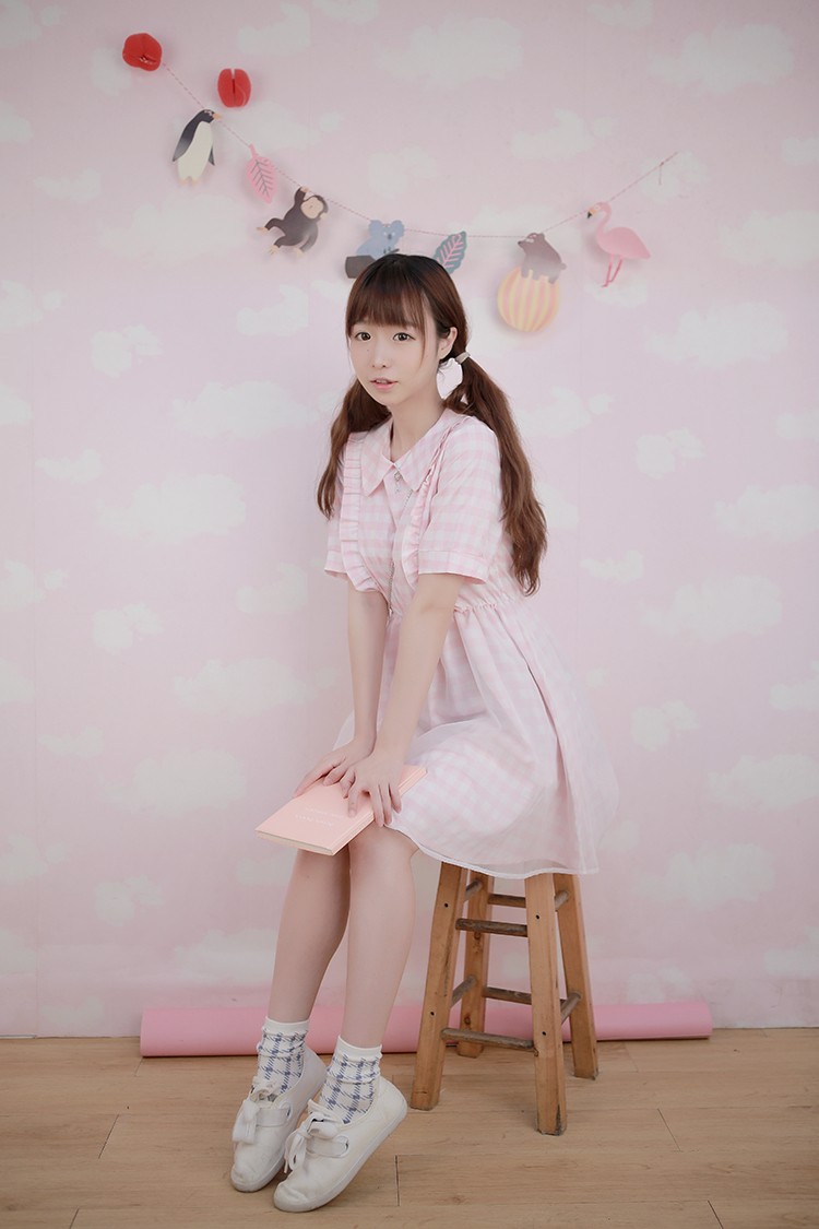 2016-NEW-Summer-Girls-Lolita-Pink-Plaid-Dress-Cotton-Fashion-Cute-Lovely-Shiny-Japanese-Brand-Korea--2005229594