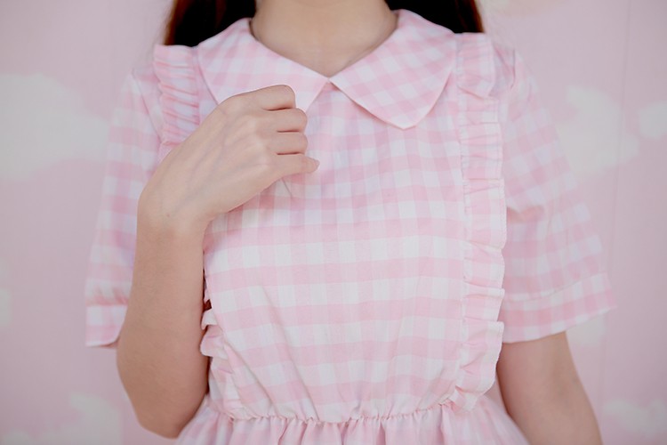 2016-NEW-Summer-Girls-Lolita-Pink-Plaid-Dress-Cotton-Fashion-Cute-Lovely-Shiny-Japanese-Brand-Korea--2005229594