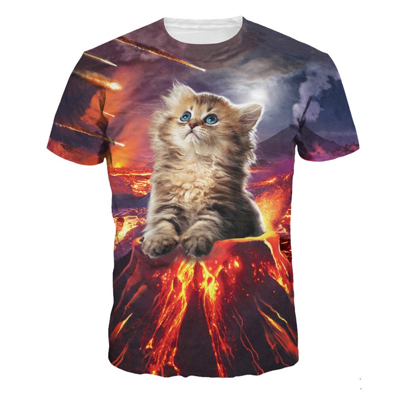 2016-New-Arrive-T-shirt-Casual-t-shirt-Men39s-tshirt-Tops-Fashion-Tee-Shirts-Lightning-Super-Cat-Sum-32631913045