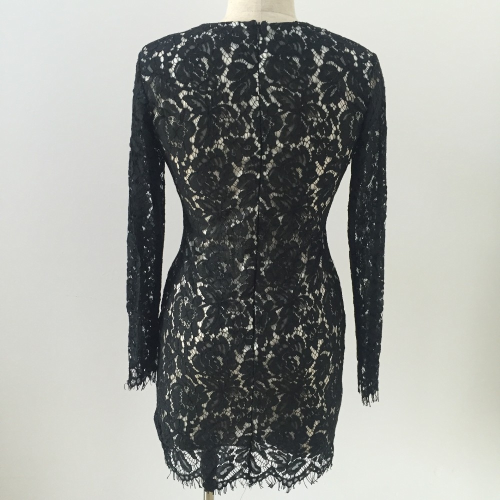 2016-New-Lace-Up-Lace-Dress-Back-Zipper-Mini-Dress-Long-Sleeve-Sexy-Club-Party-Dress-Black-White-Bod-32591730585