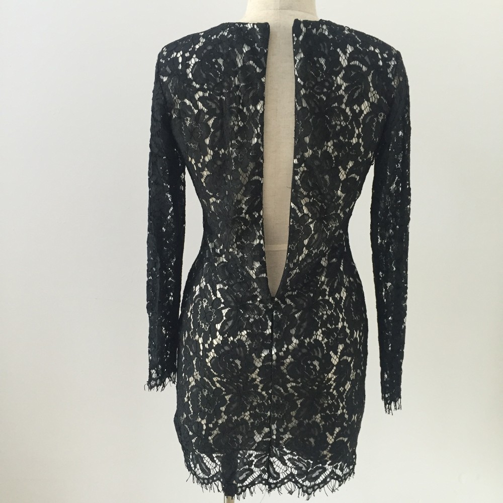 2016-New-Lace-Up-Lace-Dress-Back-Zipper-Mini-Dress-Long-Sleeve-Sexy-Club-Party-Dress-Black-White-Bod-32591730585