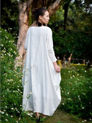 2016-New-spring-Summer-Style-Women-Cotton-Linen-loose-long-Dress-slash-neck-elegant-China-Style-juni-32596094261