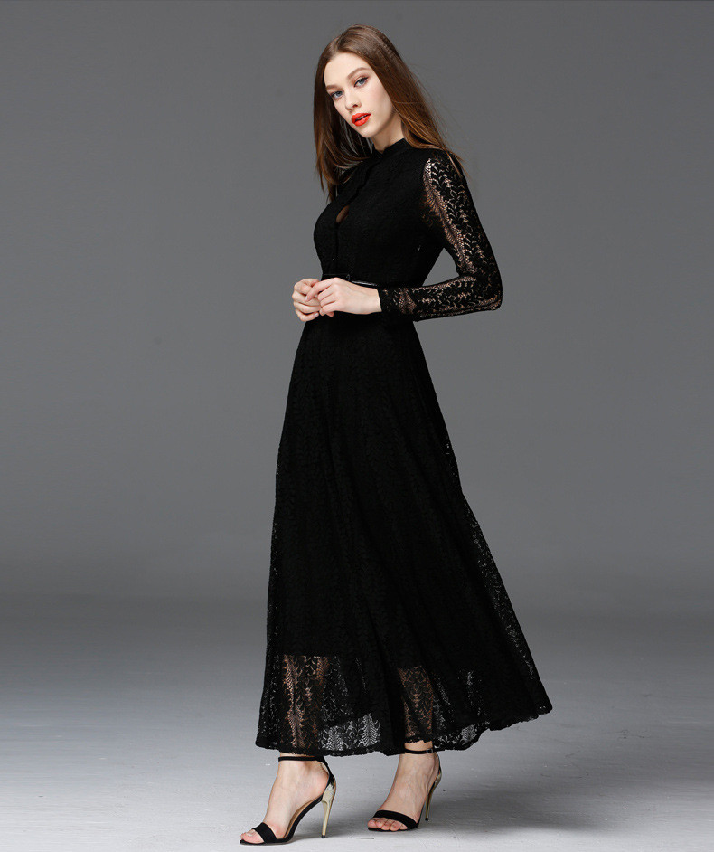 2016-Perspective-Big-Swing-Lace-Women-Dresses-European-Style-Slim-Long-Sleeve-Black-Maxi-Dress-High--32725868647