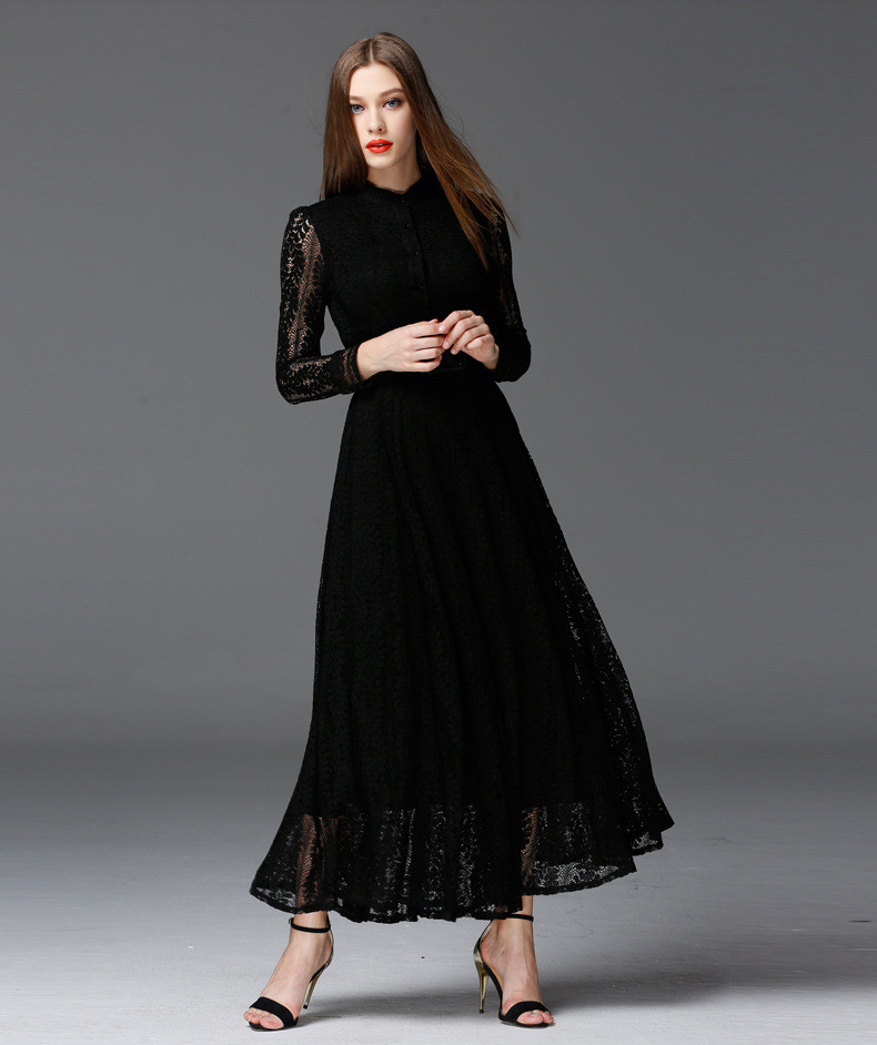 2016-Perspective-Big-Swing-Lace-Women-Dresses-European-Style-Slim-Long-Sleeve-Black-Maxi-Dress-High--32725868647