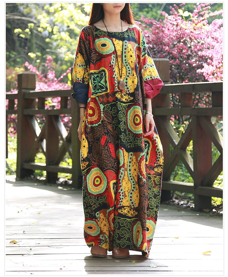 2016-Spring-Women-Dress-Batwing-Sleeve-Maxi-Dress-O-neck-Abstract-Printing-Cotton-Linen-Ethnic-Robe--32652867122