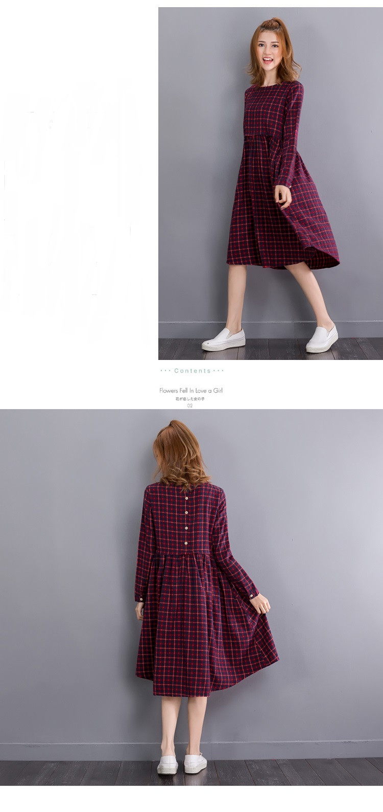 2016-Vintage-Spring-Autumn-Women-Midi-Dress-Fashion-O-Neck-Plaid-Female-Vestidos-Long-Sleeve-Retro-C-32744839551