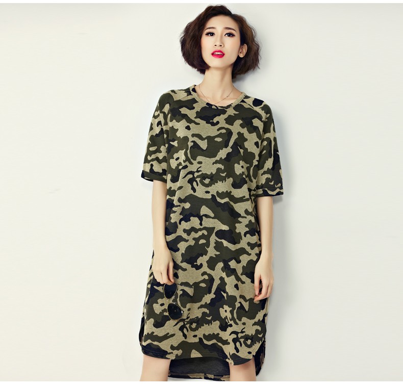 2016-Women-Summer-Knitter-Dress--European-Style-Camouflage-Printing-Women-Short-Sleeve-Shirts-Dress--32657548688