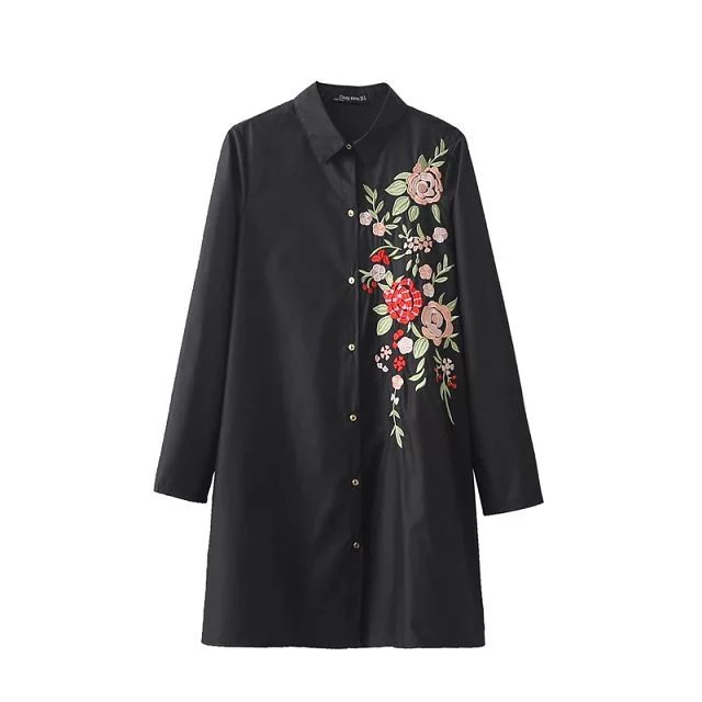 2016-autumn-dress-Women39s-embroidery-black-shirt-dress-32756238193