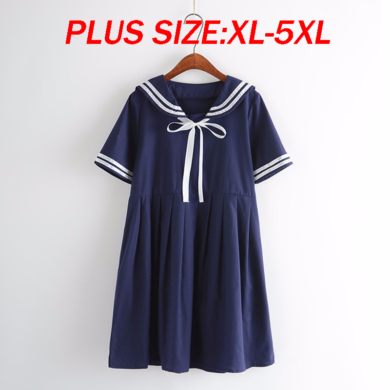 2016-autumn-summer-new-women39s-dress-female-cotton-line-Japanese-Naval-College-style-sweet-striped--32657744419