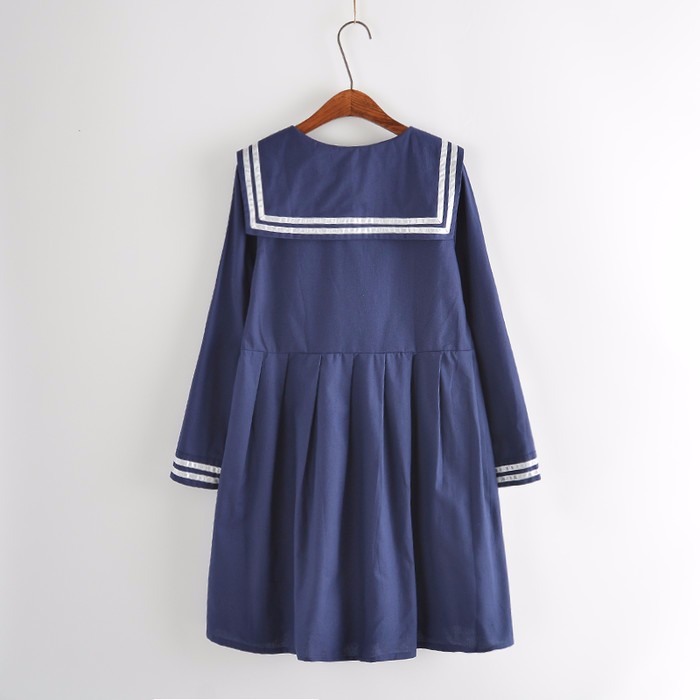 2016-autumn-summer-new-women39s-dress-female-cotton-line-Japanese-Naval-College-style-sweet-striped--32657744419