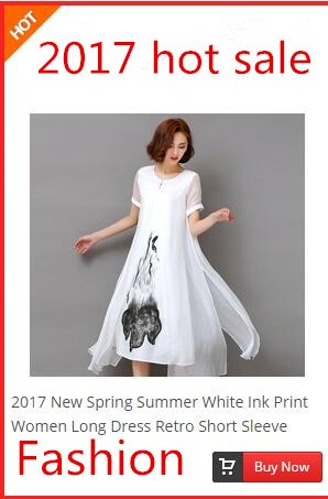 2017--New-2-Peices-China-Wind-Cheongsam-Loose-Waist-Printing-Ink-Seven-Sleeve-Two-Piece-Dress-32649380429