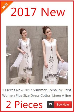 2017--New-2-Peices-China-Wind-Cheongsam-Loose-Waist-Printing-Ink-Seven-Sleeve-Two-Piece-Dress-32649380429