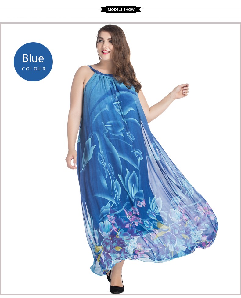 2017-Bohemian-Women-Summer-Dress-Slash-Neck-Halter-Chiffon-Dress-Long-Plus-Size-7XL-Print-Blue-Flora-32789255509