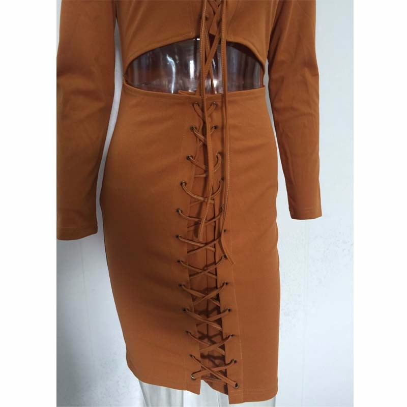 2017-Fashion-high-quality-women-spring-elegant-bodycon-sexy-club-long-sleeve-front-lace-up-Dress-Ves-32784954008