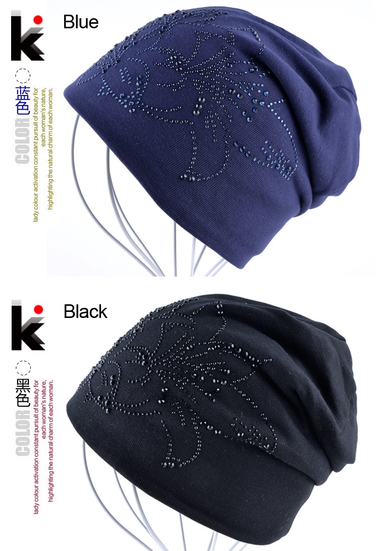 2017-Female-Beanie-Bonnet-Autumn-And-Winter-Caps-Hip-hop-Cap-Flower-Rhinestone-Hats-For-Women-Beanie-32704085590