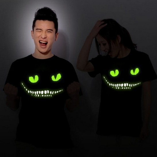 2017-High-Quality-Black-Noctilucent-Print-Dark-Devil--Cheshire-Cat-Night-Light-Short-Sleeve-Men39s-N-1307590234