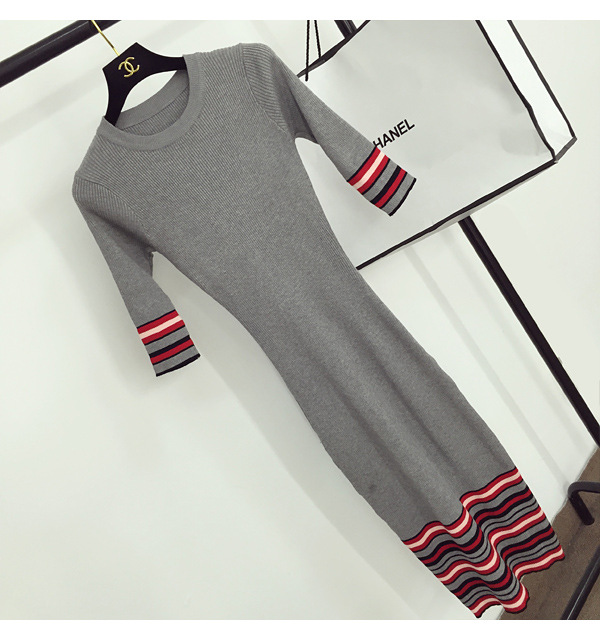 2017-New-Arrived-Autumn-Dress-Chic-Women-Striped-Half-sleeved-Mid-calf-Slim-OL-Sweater-Dress-Winter--32747977125