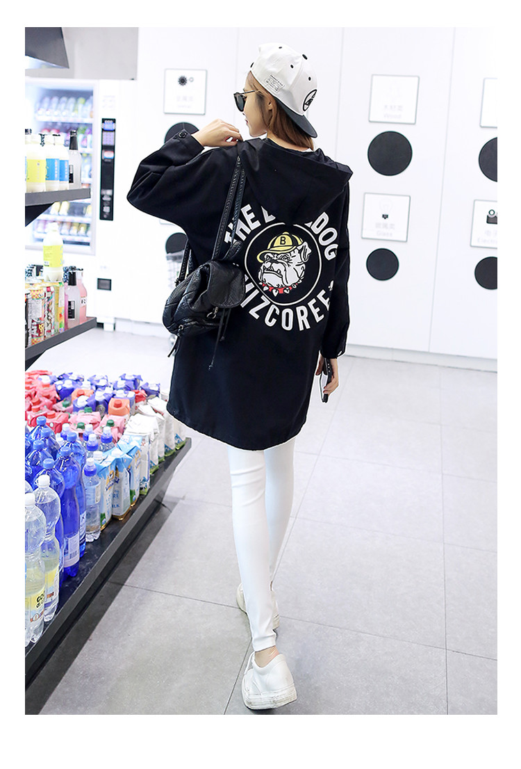 2017-New-Autumn-Women-Casual-Student-Hoodies-Outwear-Loose-Trench-Coat--Dog-Letter-Print--Fashion-Ba-32725078845