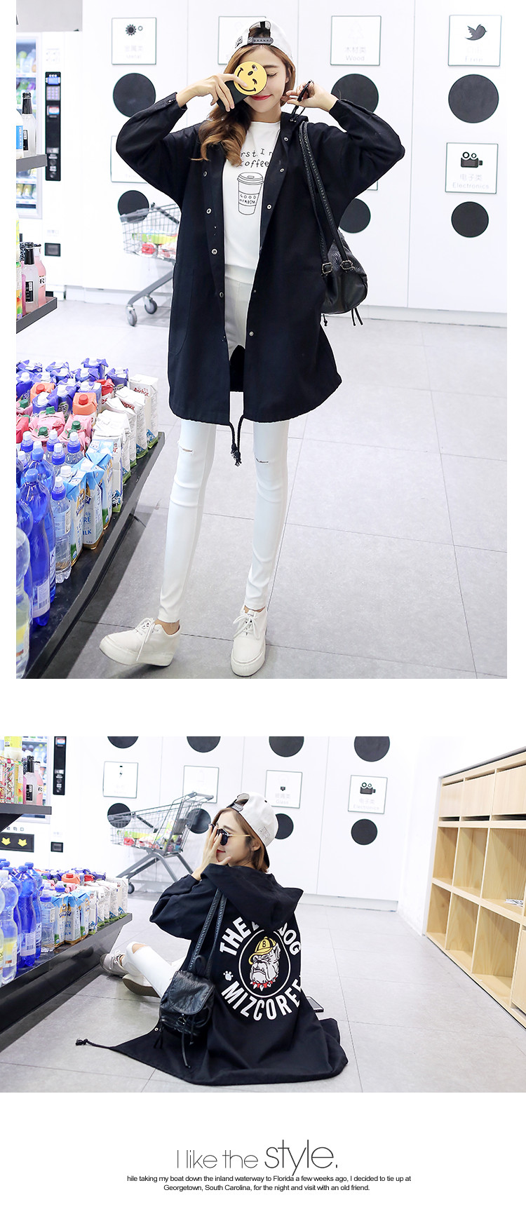 2017-New-Autumn-Women-Casual-Student-Hoodies-Outwear-Loose-Trench-Coat--Dog-Letter-Print--Fashion-Ba-32725078845