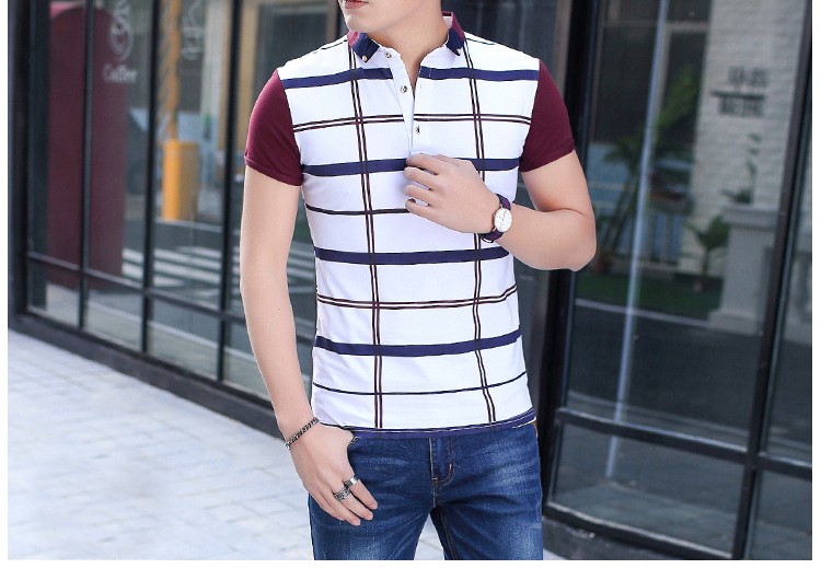 2017-New-Brand-Design-Men-Plaid-POLO-Shirt--Summer-Short-sleeve-Polo-Homme-Slim-Fit-Cotton-Camisa-Po-32649127934