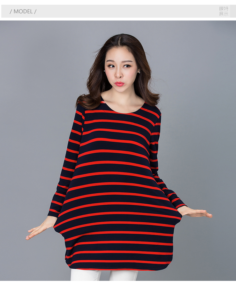 2017-Spring-Korean-Style-Women-Clothing-Casual-Loose-Long-sleeve-Striped-Pockets-Plus-size-Thick-Bas-32714735279