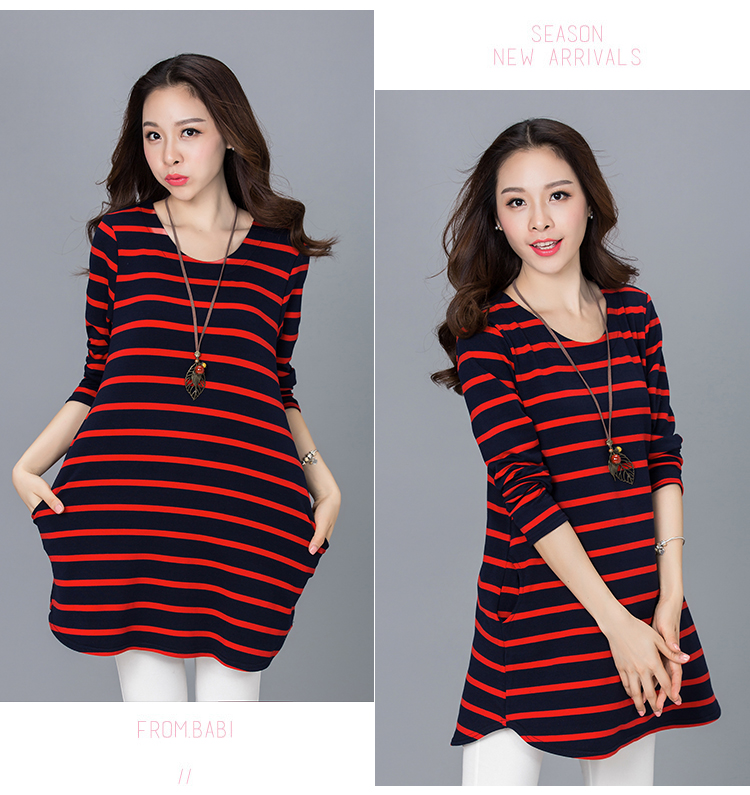 2017-Spring-Korean-Style-Women-Clothing-Casual-Loose-Long-sleeve-Striped-Pockets-Plus-size-Thick-Bas-32714735279