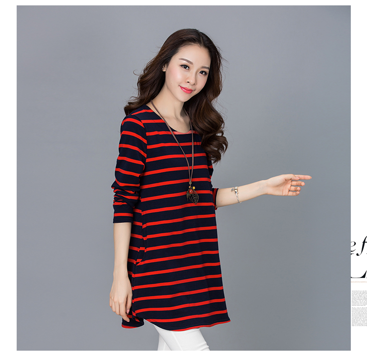 2017-Spring-Korean-Style-Women-Clothing-Casual-Loose-Long-sleeve-Striped-Pockets-Plus-size-Thick-Bas-32714735279