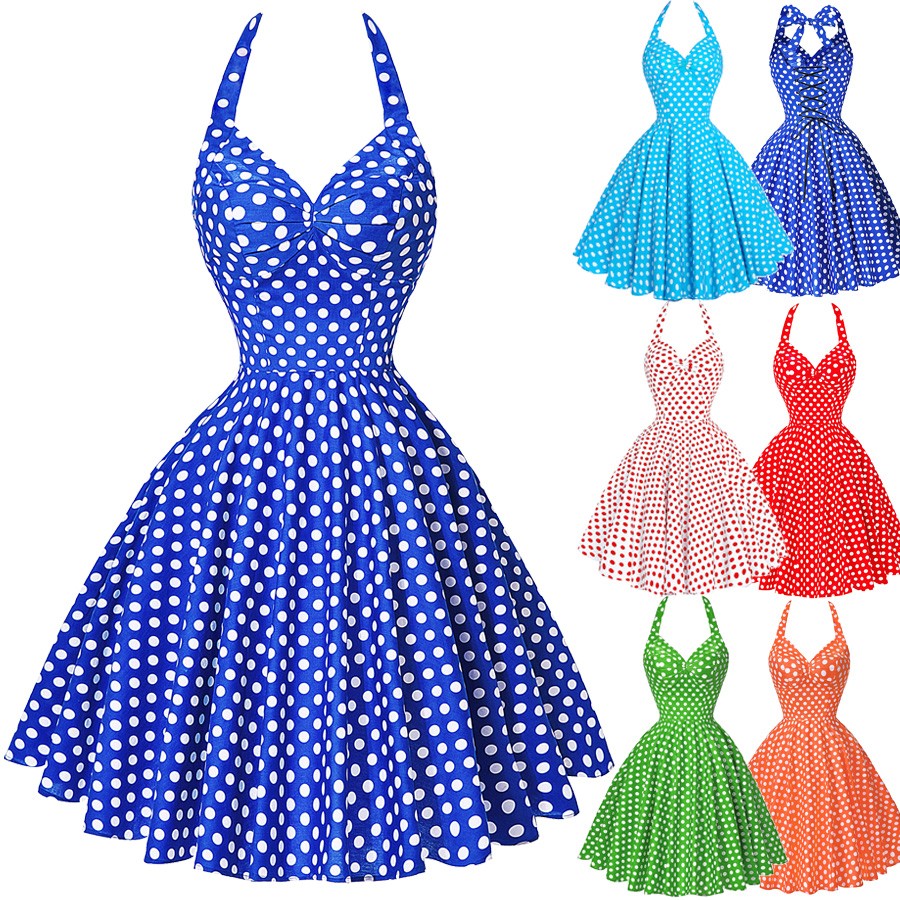 2017-Summer-Party-Swing-Dresses-Women-Rockabilly-50s-60s-Dress-Audrey-Hepburn-Vestidos-Polka-Dots-Re-32549855249