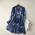 2017-Vintage-Women-Summer-Floral-Embroidery-Dress-V-Neck-Half-Sleeve-Blue-Tencel-Denim-Dress-Plus-Si-32792889805