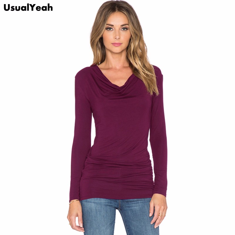 2017-Women-Cowl-Neck-t-shirt-Tops-Autumn-Long-Sleeve-Side-Nudos-Solid-Causal-T-Shirt-Camisetas-Femin-32708461005