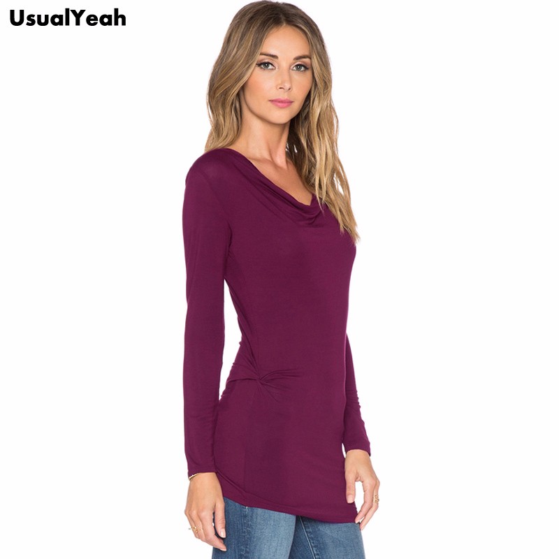 2017-Women-Cowl-Neck-t-shirt-Tops-Autumn-Long-Sleeve-Side-Nudos-Solid-Causal-T-Shirt-Camisetas-Femin-32708461005