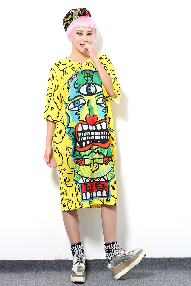 2017-summer-women-street-novelty-cartoon-print-loose-straight-oversize-short-sleeve-o-neck-dress-wit-32673173302