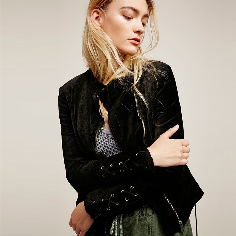 2017-women39s-fashion-basic-jackets-hot-sale-velour-jackets-black-solid-color-regular-coats-zipper-s-32789199430