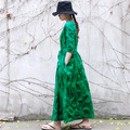 2018-Autumn-New-Fake-Two-Piece-Women-Vintage-Long-Dress-Loose-Long-Sleeve-Round-Neck-Cotton-Black-El-32479364992