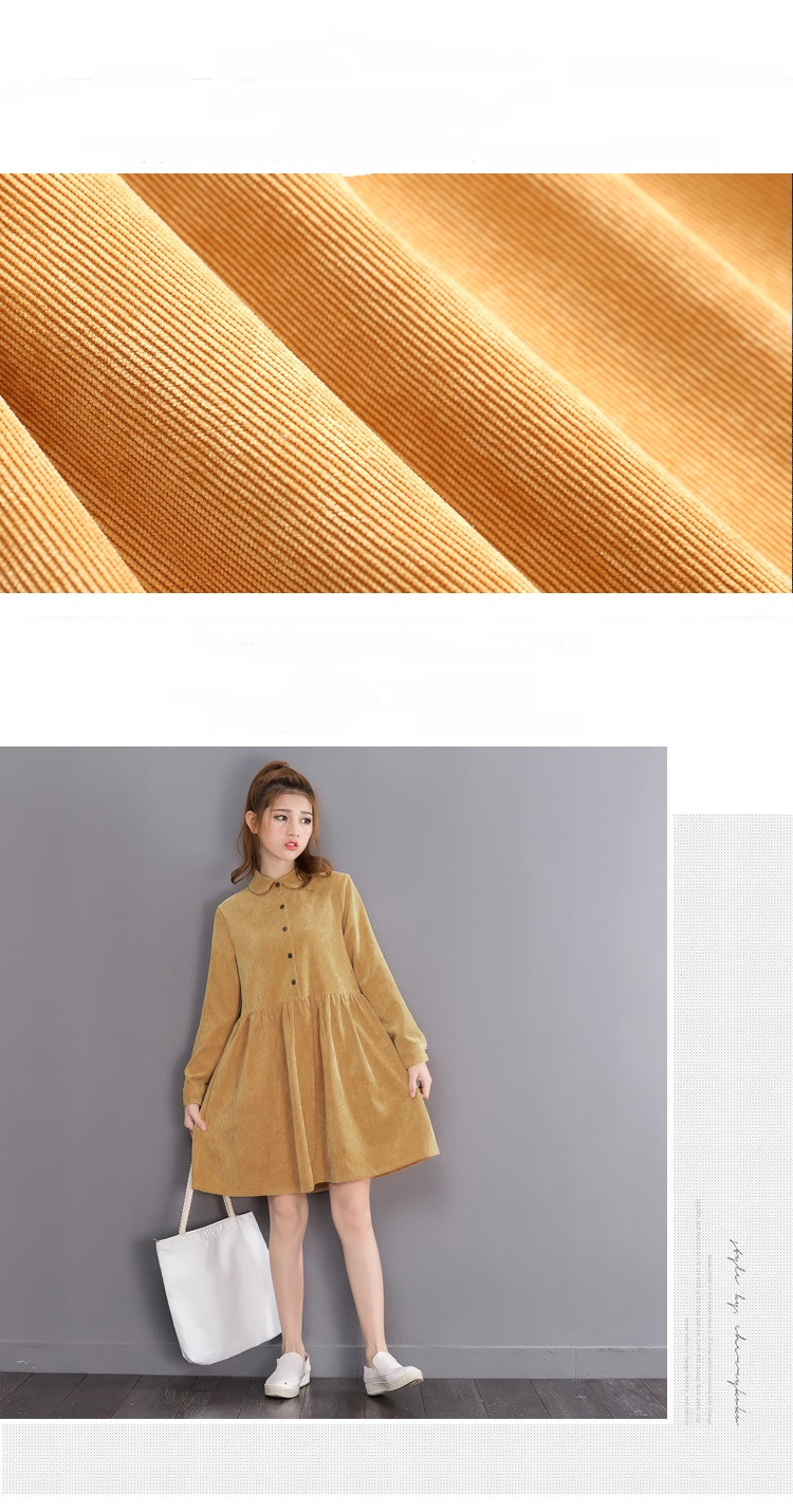 2018-New-Fashion-Spring-Autumn-Women-Mini-Dress-Peter-Pan-Collar-Corduroy-Long-Sleeve-Vestidos-Vinta-32743659513