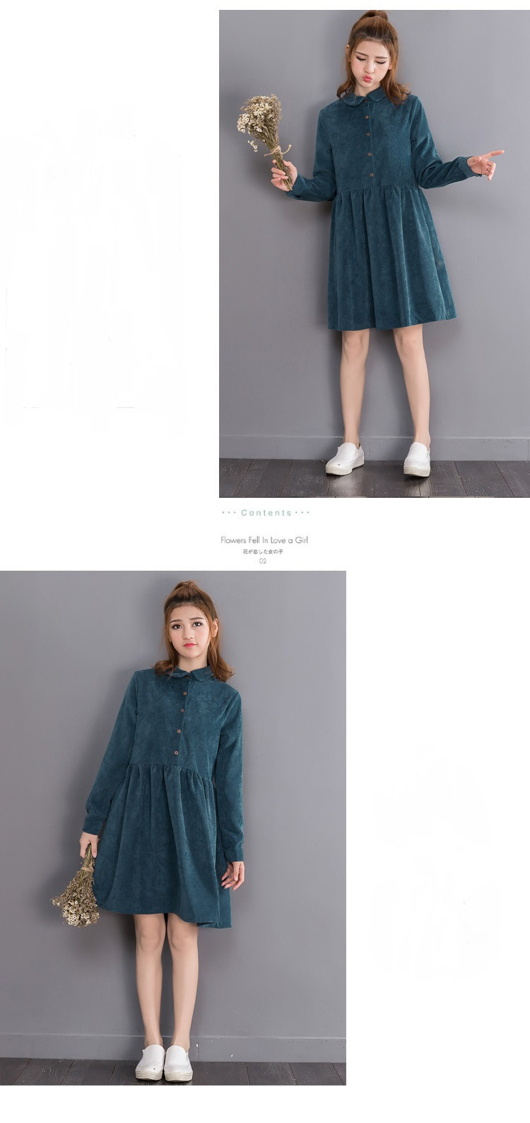 2018-New-Fashion-Spring-Autumn-Women-Mini-Dress-Peter-Pan-Collar-Corduroy-Long-Sleeve-Vestidos-Vinta-32743659513