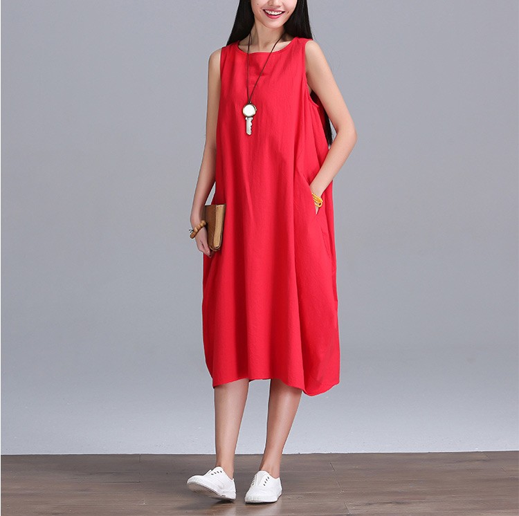 2018-New-Summer-dress-Fashion-women-Clothing-Loose-Plus-Size-sleeveless-Dress-Casual-Cotton-Linen-Su-32666401913