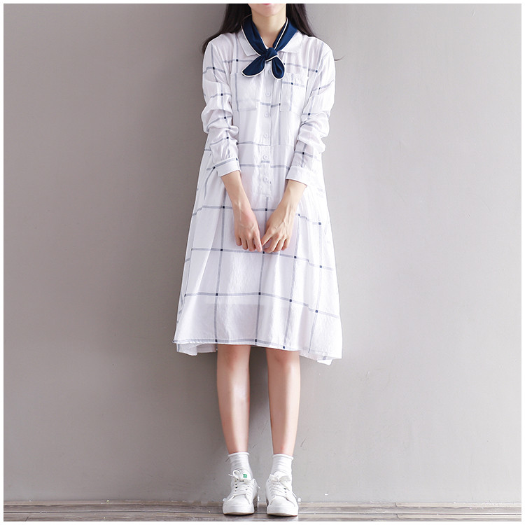 2018-Vintage-Autumn-Sweet-Women-Midi-Dress-Turn-Down-Collar-Long-Sleeve-Loose-Female-Robe-Cotton-Lin-32708085141