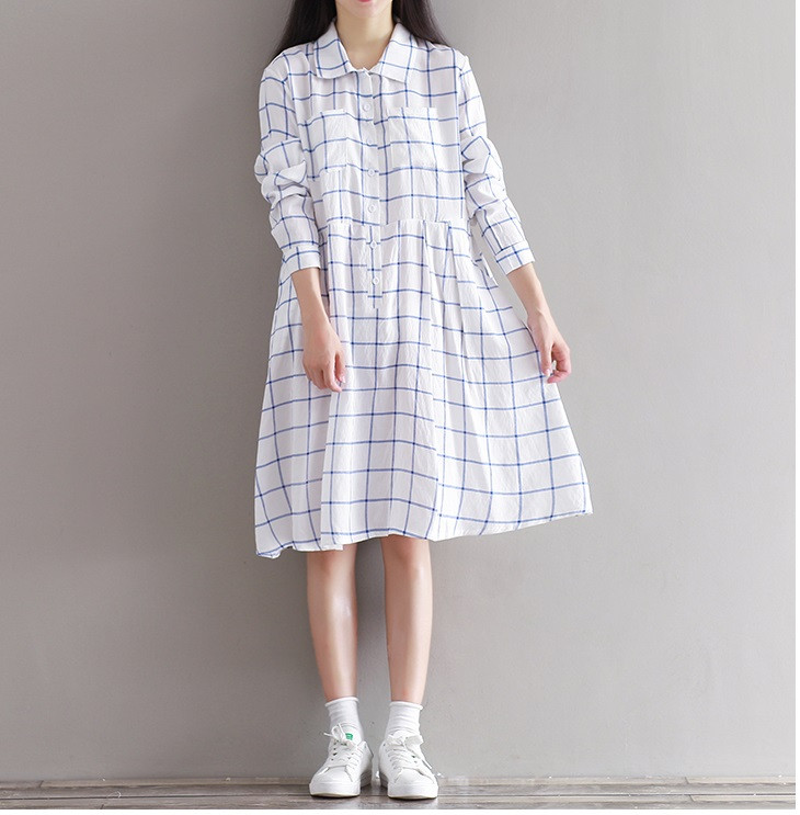 2018-Vintage-Autumn-Sweet-Women-Midi-Dress-Turn-Down-Collar-Long-Sleeve-Loose-Female-Robe-Cotton-Lin-32708085141